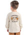 Image #1 - Carhartt Toddler Boys' Dog Long Sleeve Graphic Pocket T-Shirt, Off White, hi-res