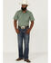Image #2 - Kimes Ranch Men's Spyglass Mini Check Short Sleeve Button Down Western Shirt , Sage, hi-res