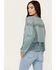 Image #4 - Miss Me Women's Crochet Faux Suede Jacket, Blue, hi-res