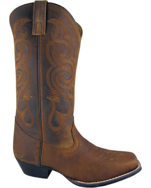 Smoky Mountain Women's Lariat Western Boots - Square Toe, Brown, hi-res
