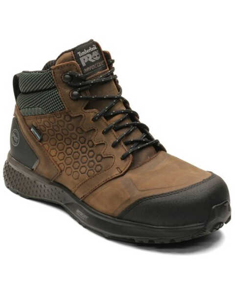 Timberland PRO Men's Reaxion Waterproof Work Boots - Composite Toe, Brown, hi-res