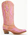 Image #3 - Corral Women's Studded Neon Blacklight Western Boots - Snip Toe, Pink, hi-res