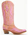 Image #3 - Corral Women's Studded Neon Blacklight Western Boots - Snip Toe , Pink, hi-res