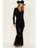 Image #1 - Idyllwind Women's Fringe & Embellished High Risin' Stretch Flare Jeans, Black, hi-res