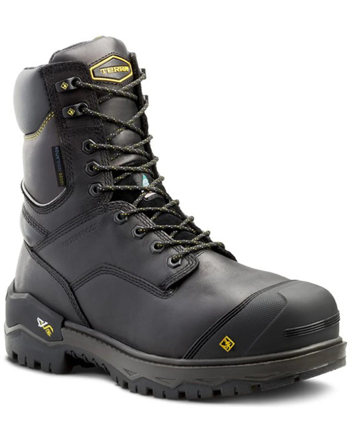 Image #1 - Kodiak Men's 8" Gantry Waterproof Insulated Work Boots - Composite Toe, Black, hi-res