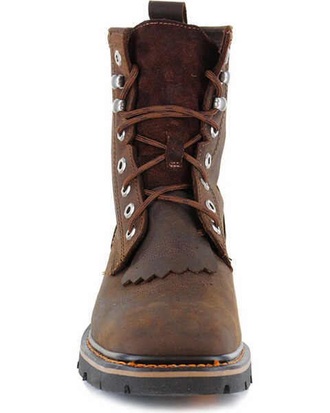 Image #4 - Cody James Men's Lace-Up Kiltie Work Boots - Soft Toe, Brown, hi-res