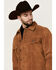Image #2 - Cody James Men's Fire Smoke Suede Sweater Insert Jacket, Camel, hi-res