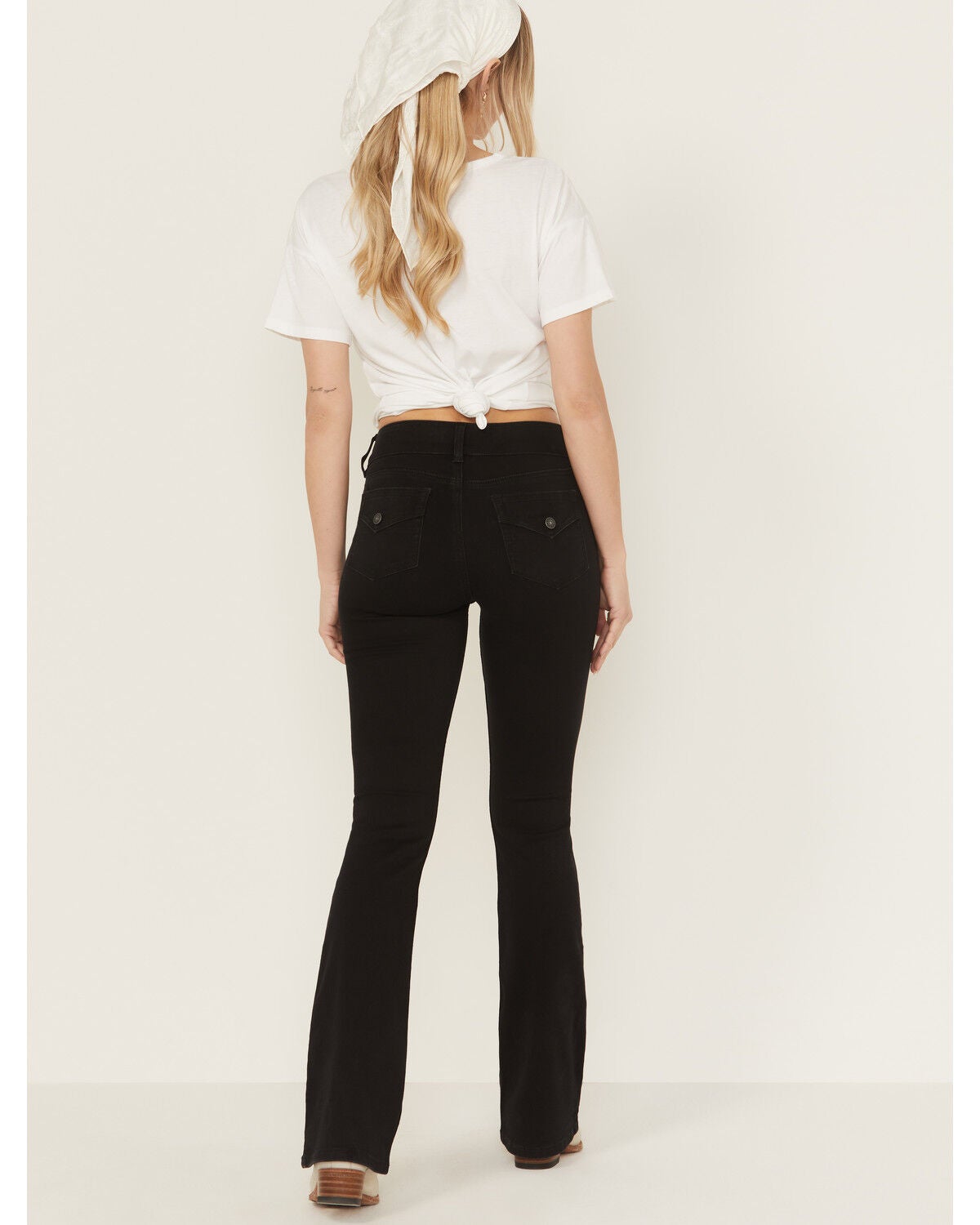 Image #3 - Shyanne Women's Celeste High Rise Bootcut Super Stretch Denim Jeans, Black, hi-res