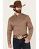Image #1 - Cody James Men's Adkins Plaid Print Long Sleeve Button-Down Stretch Western Shirt - Big, Tan, hi-res