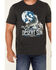 Image #3 - Flag & Anthem Men's Charcoal Burnout Howling Wolf Graphic Short Sleeve T-Shirt, Charcoal, hi-res
