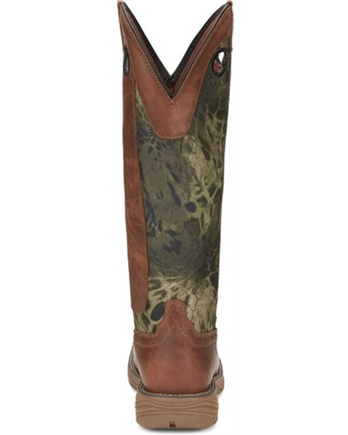 Image #5 - Justin Men's Rush Strike Camo Shaft Leather Pull On Snake Boots - Square Toe, Camouflage, hi-res