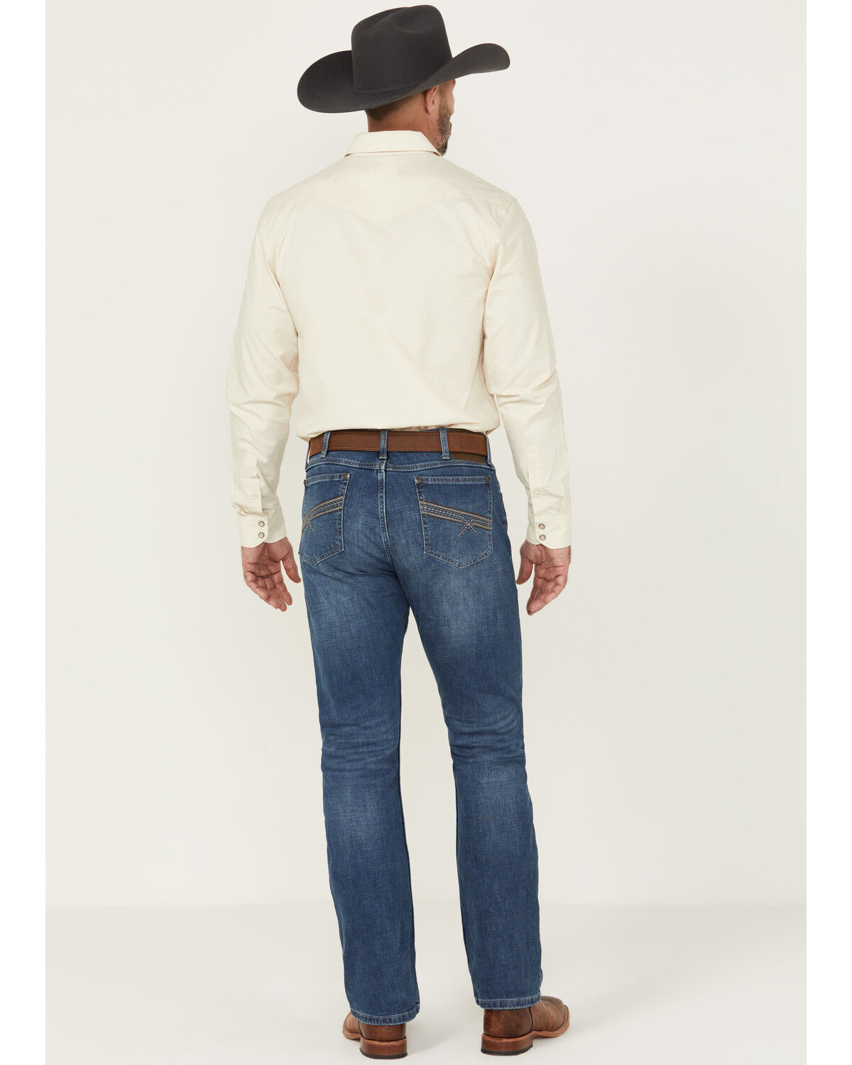 Image #3 - Wrangler 20X Men's Beckner 42 Medium Wash Slim Bootcut Stretch Denim Jeans, Medium Wash, hi-res