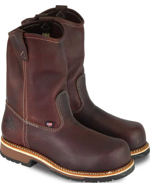 Thorogood Men's Emperor Wellington Made In The USA Work Boots - Composite Toe, Dark Brown, hi-res
