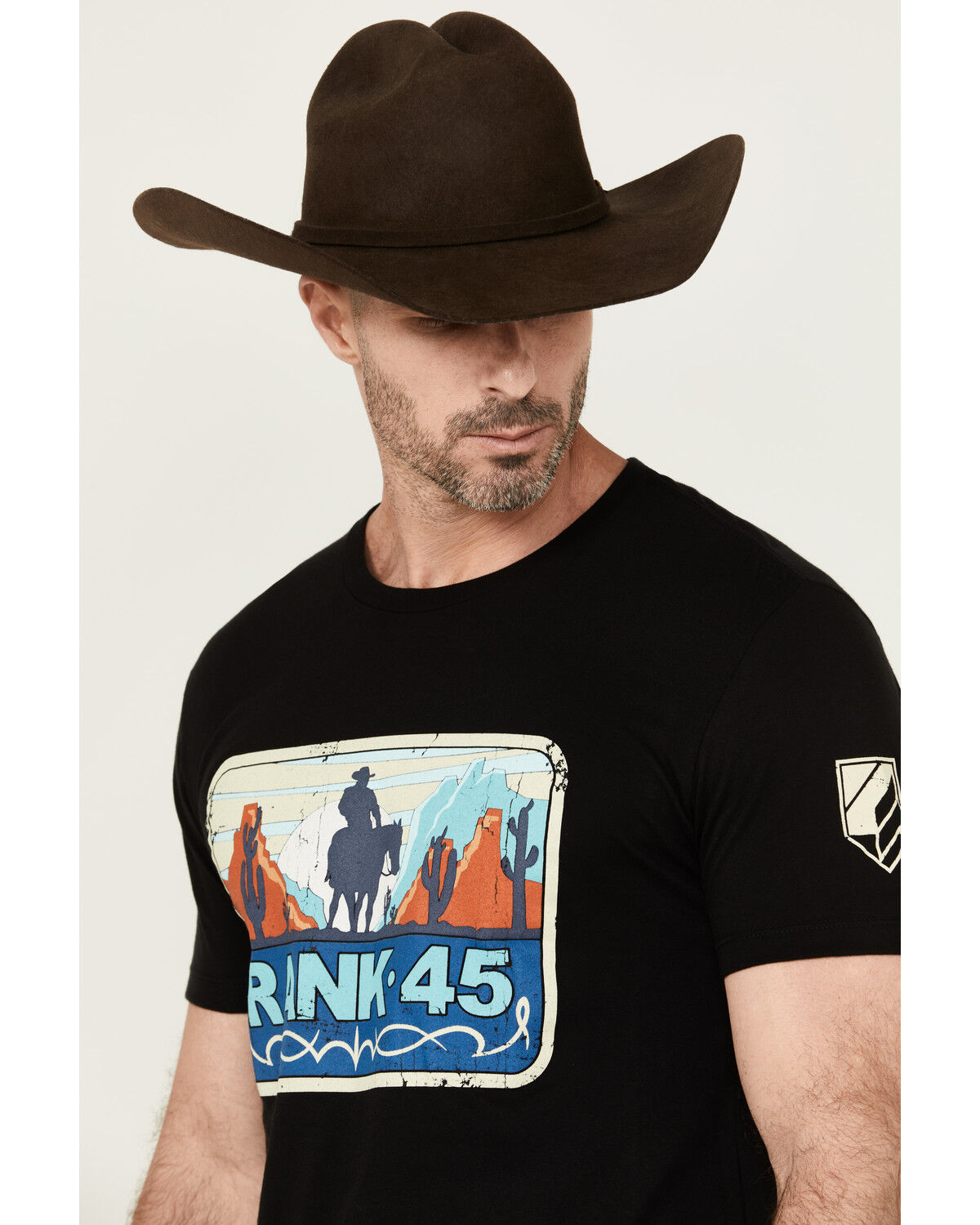 Image #2 - RANK 45® Men's Riding Free Short Sleeve Graphic T-Shirt, Black, hi-res