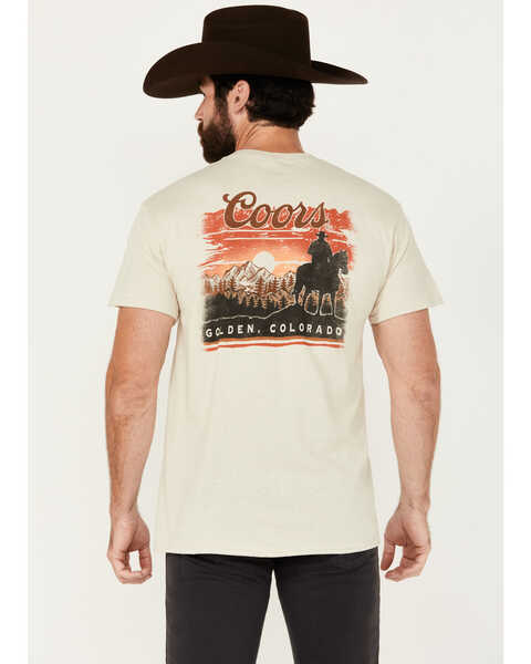 Image #1 - Changes Men's Coors Desert Skyline Short Sleeve Graphic T-Shirt , Natural, hi-res