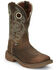 Image #1 - Justin Men's 11" Rush Western Boots - Broad Square Toe, Brown, hi-res