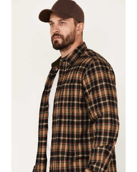 Image #2 - North River Men's Small Plaid Print Long Sleeve Button-Down Flannel Shirt, Green, hi-res