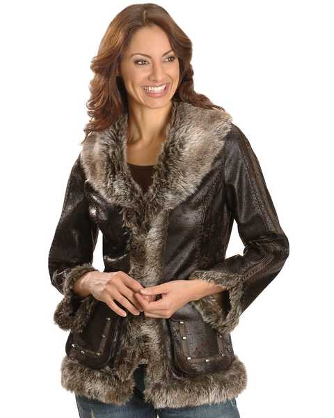 Scully Women's Faux Leather & Fur Jacket, , hi-res
