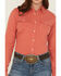 Image #3 - Shyanne Women's Solid Long Sleeve Pearl Snap Core Western Shirt, Dark Pink, hi-res