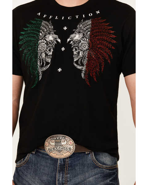 Image #4 - Affliction Men's Sun Tribe Short Sleeve Graphic T-Shirt , Black, hi-res