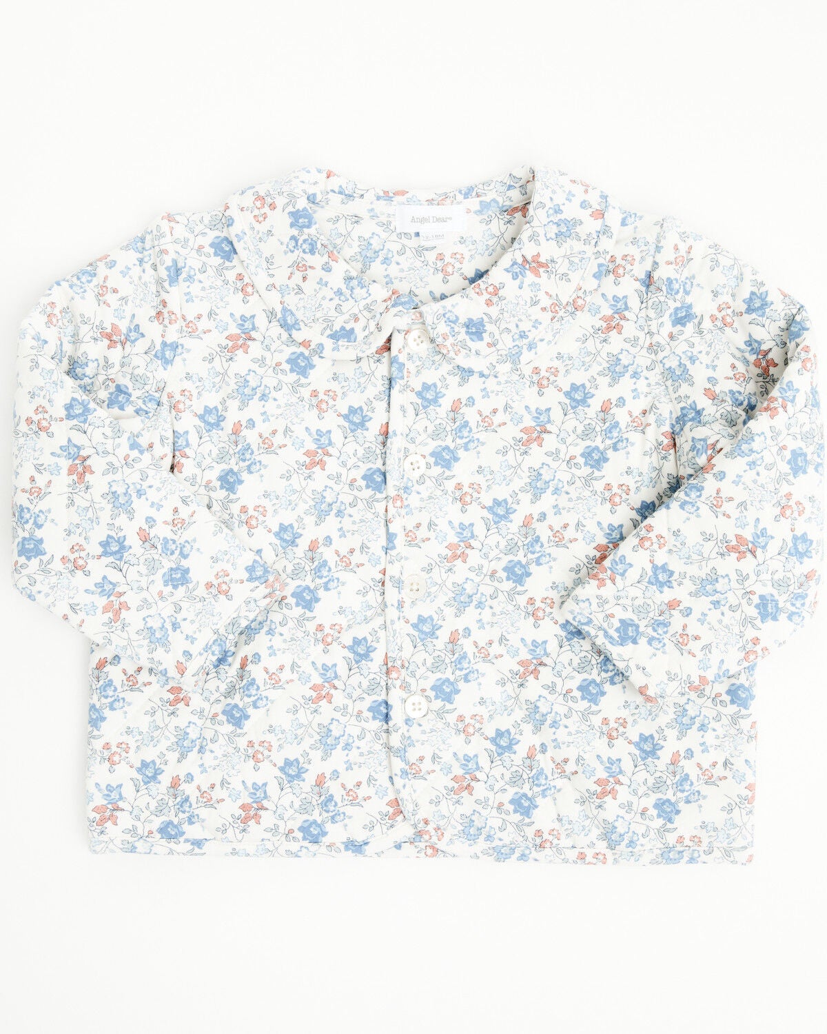 Image #1 - Angel Dear Toddler Girls' Floral Quilted Jacket, Ivory, hi-res