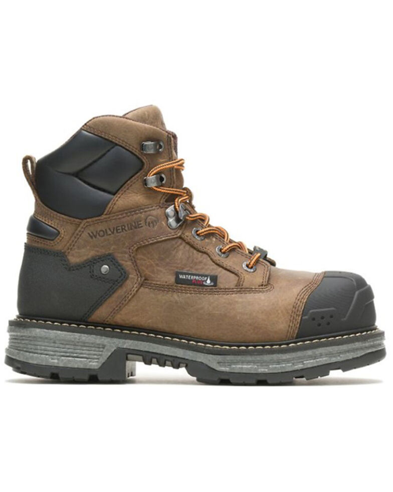 Wolverine Men's Hellcat UltraSpring Heavy Duty 6" Lace Up Work Boots - Comp Toe , Brown, hi-res