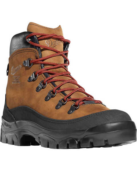 Danner Men's 6" Crater Rim Hiking Boots - Round Toe, Brown, hi-res