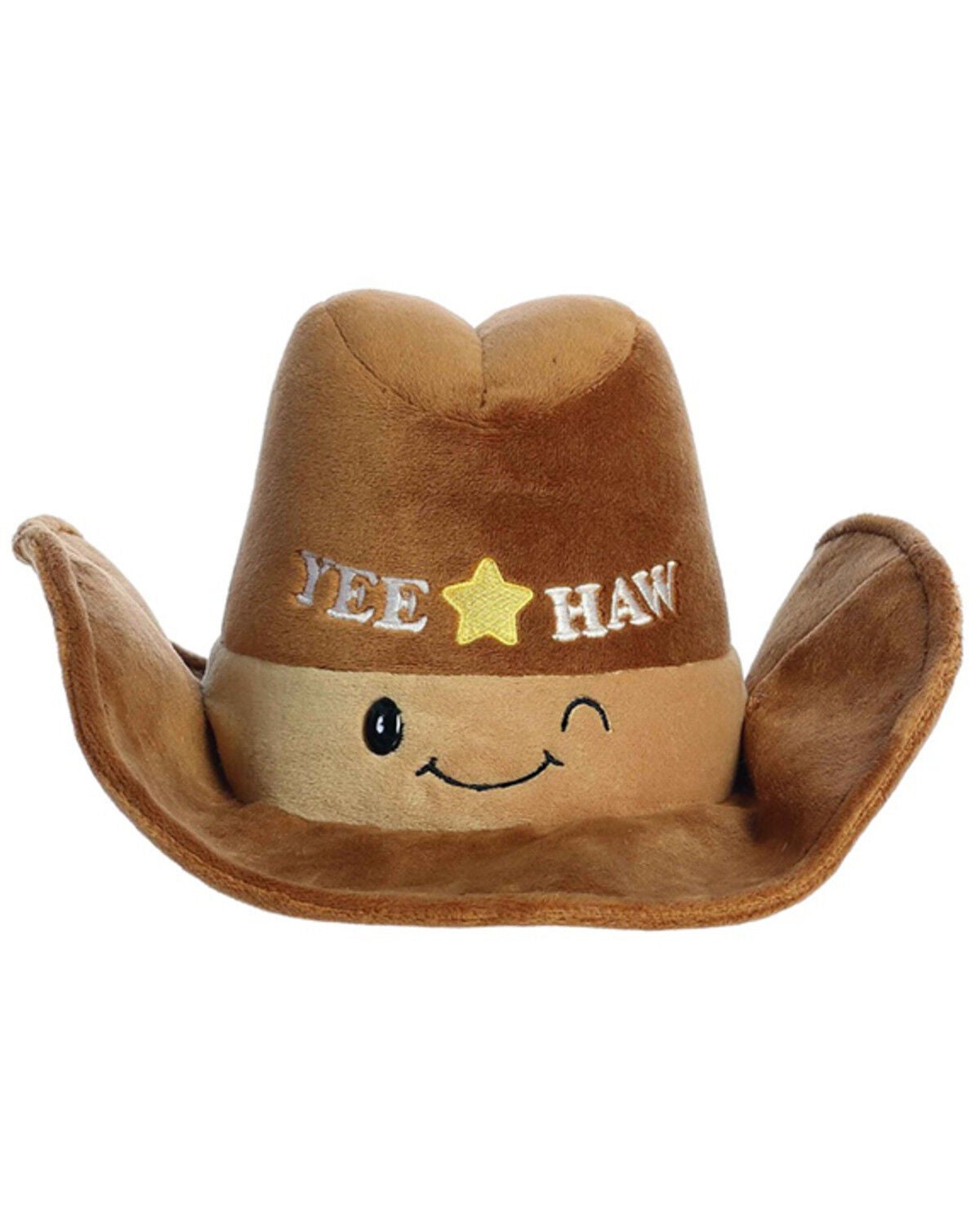 Image #1 - Aurora 11" Yee Haw Cowboy Hat&trade; JUST SAYIN'&trade; Plush Toy, Brown, hi-res