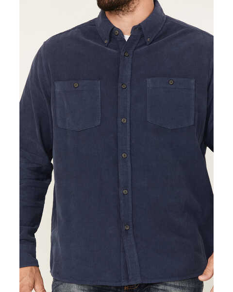 Image #3 - North River Men's Solid Corduroy Long Sleeve Button-Down Shirt, Blue, hi-res