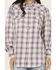 Image #3 - Wrangler Women's Balloon Sleeve Plaid Print Snap Western Shirt, Medium Wash, hi-res