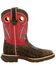 Durango Boys' Gator Print Western Boots - Square Toe, Brown, hi-res