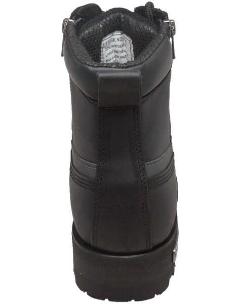 Image #3 - Ad Tec Men's Double Zipper Biker Boots - Soft Toe, Black, hi-res