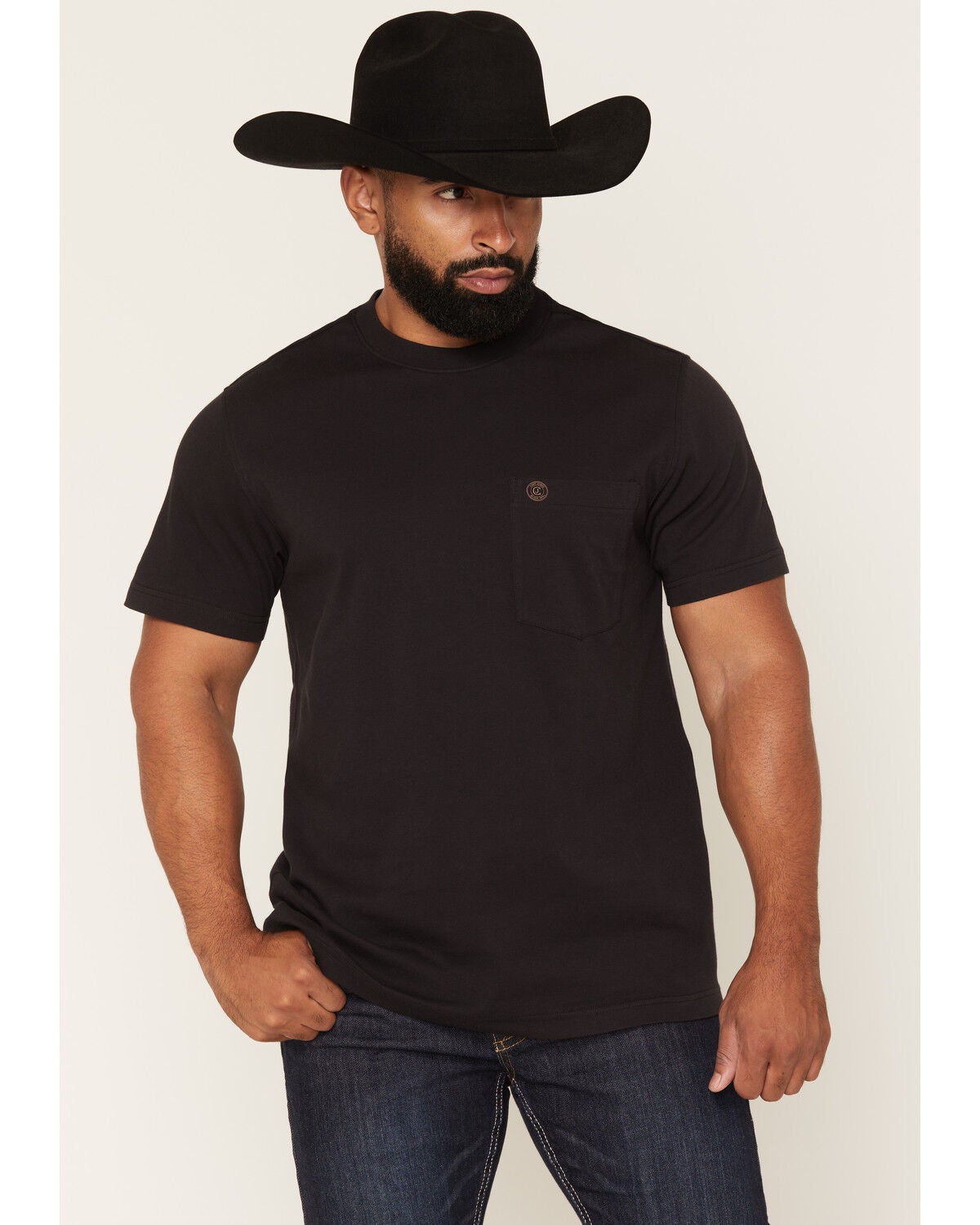 Image #1 - Cody James Men's Summit Solid Pocket Short Sleeve T-Shirt, Black, hi-res