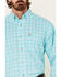 Ariat Men's Tangier Large Plaid Long Sleeve Button Down Western Shirt - Big, Turquoise, hi-res