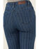 Image #4 - Rock & Roll Women's Medium Wash High Rise Jacquard Pinstripe Trouser Jeans, Medium Wash, hi-res