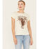 Image #1 - Shyanne Women's Wild At Heart Short Sleeve Graphic Tee, Cream, hi-res