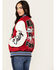 Image #4 - First Row Women's Road To Fortune Varsity Jacket, Red, hi-res