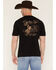 Image #1 - Cowboy Up Men's Sundown Logo Short Sleeve Graphic T-Shirt, Black, hi-res