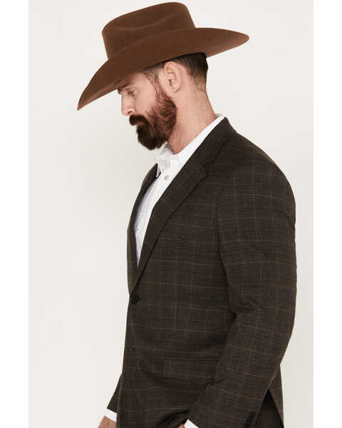 Image #2 - Cody James Men's Plaid Print Sportcoat, Brown, hi-res