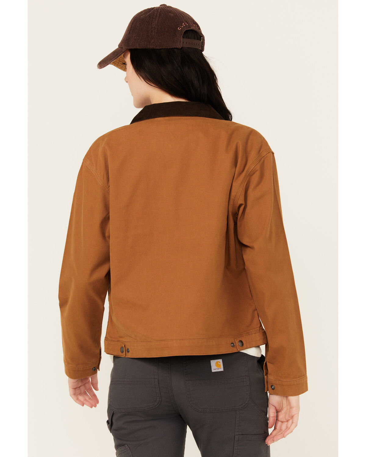 Image #4 - Carhartt Women's Rugged Flex® Loose Fit Canvas Detroit Jacket, Tan, hi-res