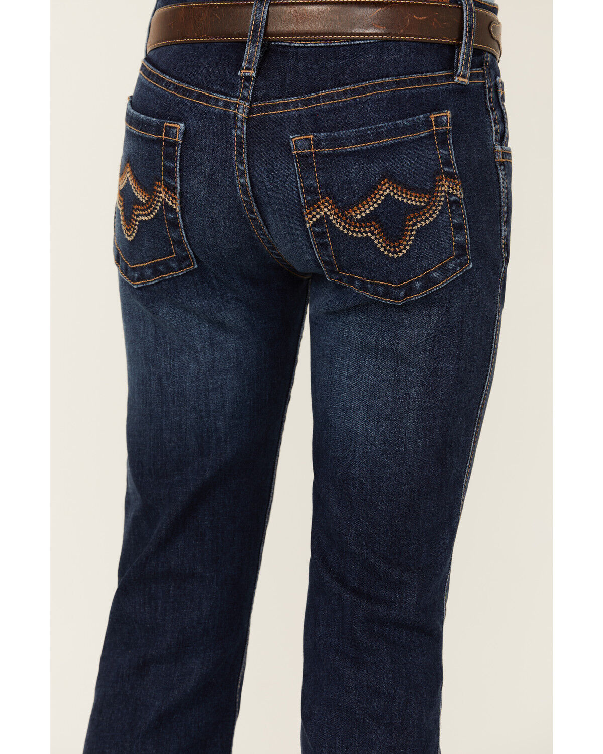 Image #5 - Shyanne Girls' Dark Wash Stretch Bootcut Riding Jeans, Dark Wash, hi-res