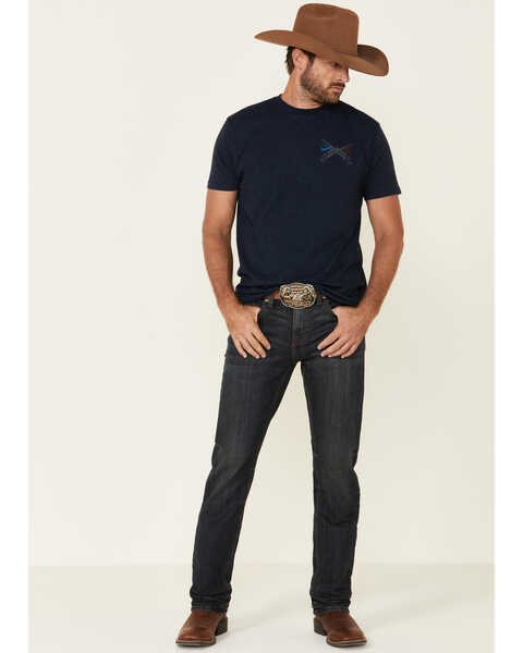 Image #1 - Cody James Men's Barn Sour Dark Wash Slim Straight Stretch Denim Jeans , Blue, hi-res