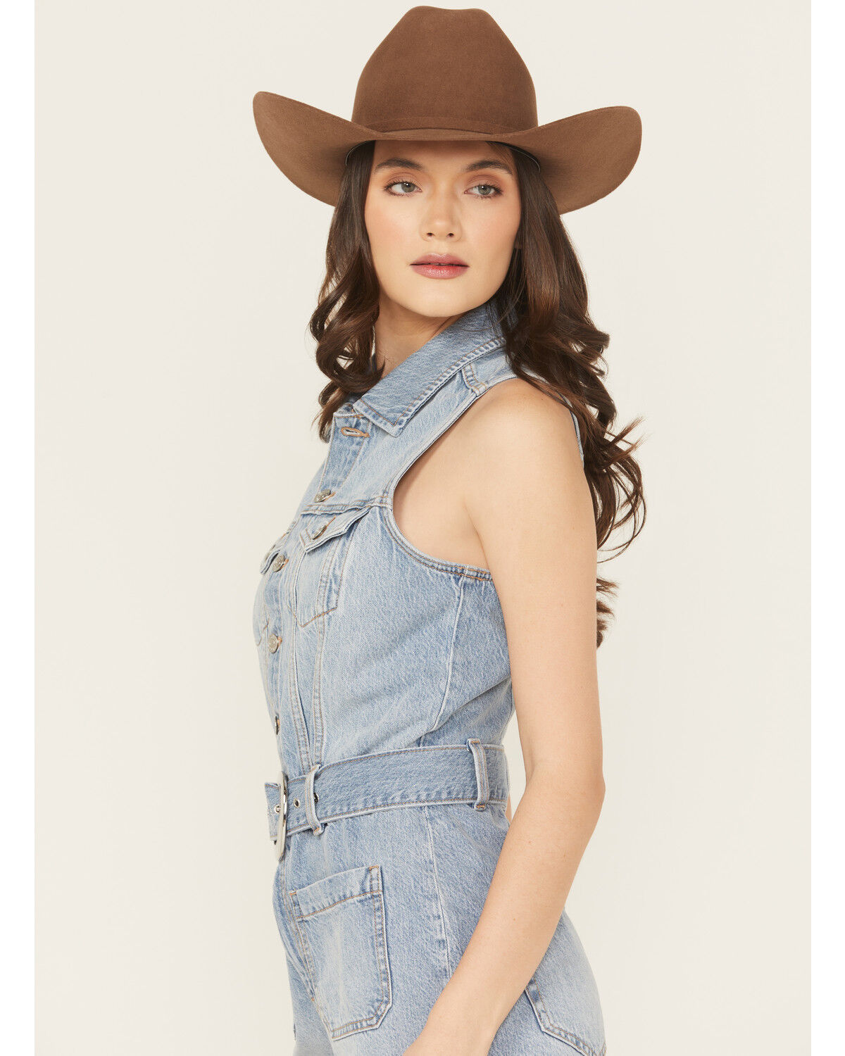 Image #3 - Show Me Your Mumu Women's Rancho Mirage Romper, Medium Wash, hi-res