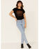 Shyanne Women's Country Desert Scene Graphic Ringer Boyfriend Tee , Black, hi-res
