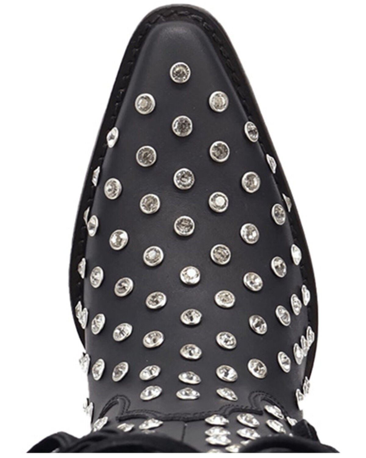 Image #8 - Dingo Women's Shoe Pony Fringe Rhinestone Tall Western Boots - Round Toe, Black, hi-res