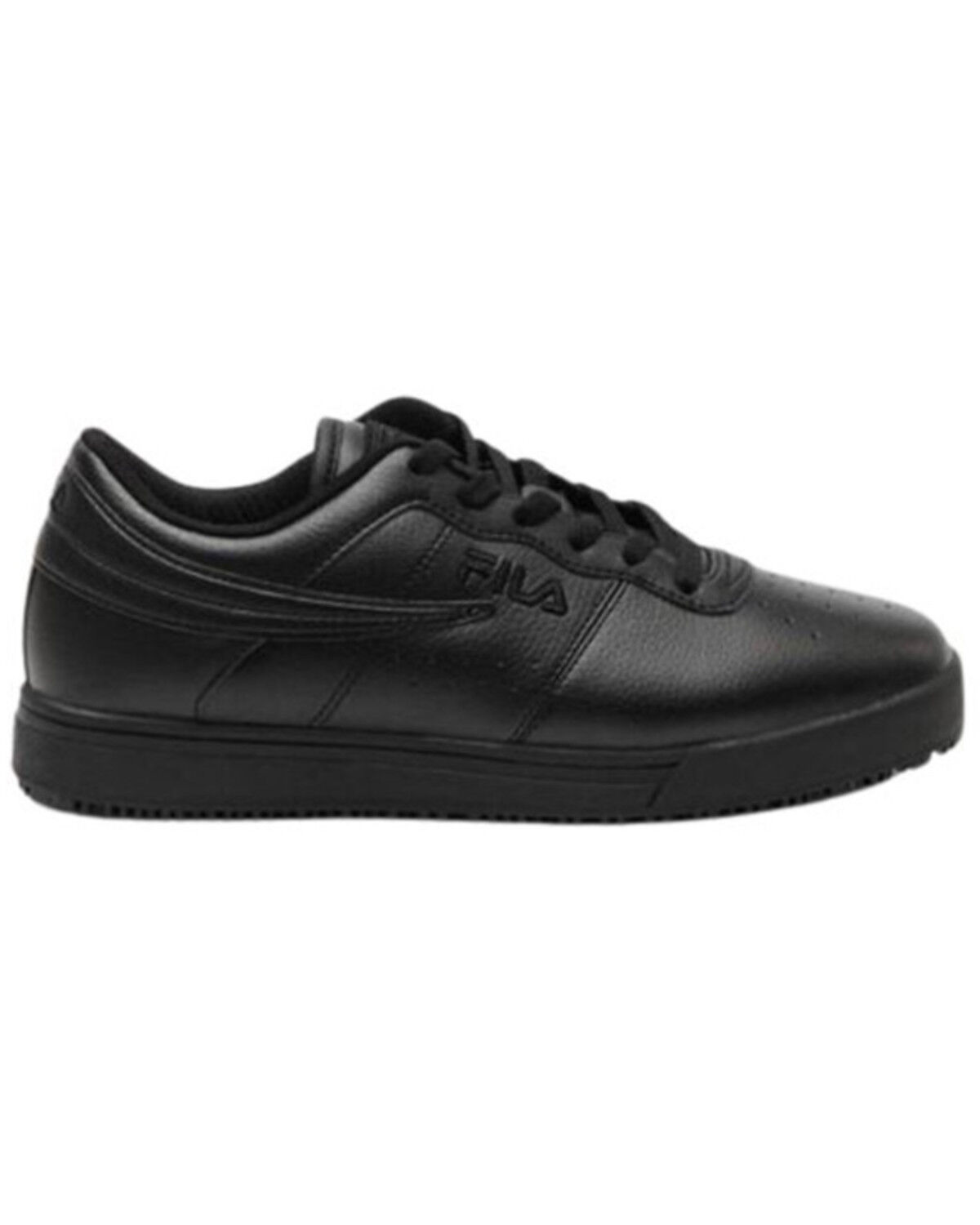 Image #1 - Fila Women's Vulc 13 Low Slip Resisting Work Shoes - Soft Toe, Black, hi-res
