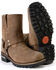 Image #4 - Milwaukee Leather Women's 7" Harness Motorcycle Boots - Square Toe, Brown, hi-res
