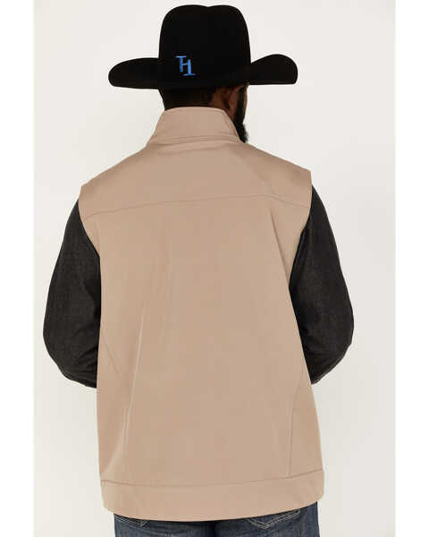 Image #4 - Cinch Men's Solid Concealed Carry Zip-Front Softshell Vest , Beige/khaki, hi-res