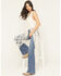 Image #1 - Listicle Women's Sleeveless Floral Lace Tie Front Kimono, Ivory, hi-res