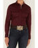 Image #3 - RANK 45® Women's Heritage Solid Long Sleeve Snap Stretch Riding Shirt, Burgundy, hi-res